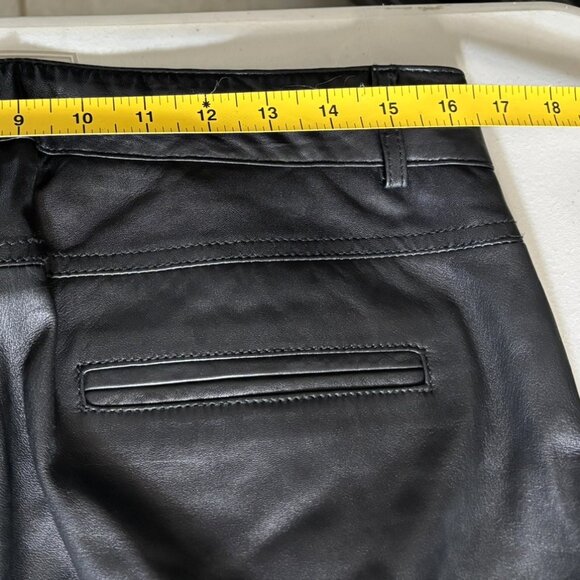 McQ by Alexander McQueen low-rise black lamb leather pants size 6 - Picture 8 of 17